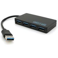 Концентратор Voltronic USB 3.0 to 4xUSB 0.14m flat black Фото