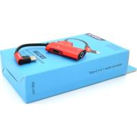 Переходник iKAKU USB-C 4-in-1 Audio Adapter USB-C + 3.5mm red Фото