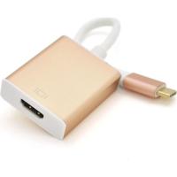 Переходник Voltronic USB-C to HDMI F 0.1m 4K gold Фото