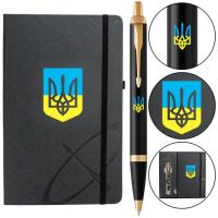 Ручка шариковая Parker IM 17 UKRAINE Black GT BP Трезубец син-желт. + бло Фото