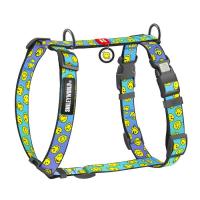 Шлей для собак WAUDOG Nylon анатомічна H-подібна з QR-паспортом "Смайли Фото