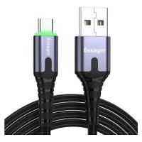 Дата кабель Essager USB 2.0 AM to USB-C 2.0m 3A LED black Фото