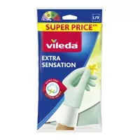 Перчатки хозяйственные Vileda Extra Sensation Латексные Для деликатных работ Раз Фото