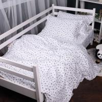 Постельное белье MirSon 016 White Stars Фланель 175х210 двуспальный Фото