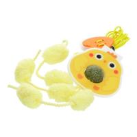 Іграшка для котів Hippie Pet Курча з мотузкою жовте 2 м Фото
