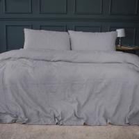 Постельное белье MirSon №20-02 Waffle Gray 200x220 Евро Фото