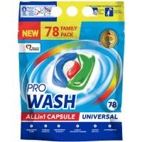 Капсулы для стирки Pro Wash All in 1 Universal 78 шт. Фото