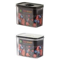 Пищевой контейнер Herevin Canister-Vacuum Lid-White-Black вакумна кришка 1.2 Фото