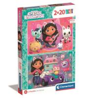 Пазл Clementoni 2 в 1 Gabby`s Dollhouse, 2 по 20 элементов Фото