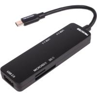 Концентратор Maxxter USB-C to 1xUSB 3.0 + 2xUSB 2.0 + SD/TF Фото