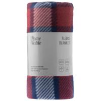 Плед Ardesto Fleece 100% полиэстер, клеточка, сине-бордовый 130 Фото