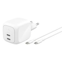 Зарядний пристрій Belkin 2xUSB-C PD67W GaN PPS + cable USB-C to USB-C 2.0m Фото