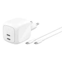 Зарядний пристрій Belkin 2xUSB-C PD67W GaN PPS + cable USB-C to USB-C 2.0m Фото