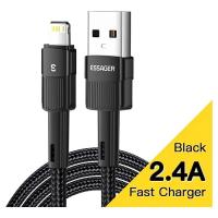 Дата кабель Essager USB 2.0 AM to Lightning 1.0m 2.4A black Фото