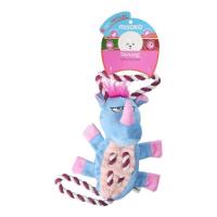 Игрушка для собак MISOKO&CO Носорог с веревкой 48 см Фото