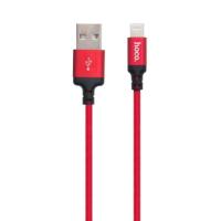 Дата кабель HOCO USB 2.0 AM to Lightning 2.0m 2A X14 black-red Фото