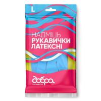 Перчатки хозяйственные Добра Господарочка Латексные Сверхпрочные Размер L Фото