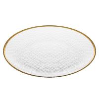 Тарелка Ardesto Dew 27см, скло, прозорий Фото