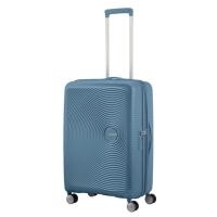 Чемодан American Tourister Soundbox 71.5/81 л сіро-синя Фото