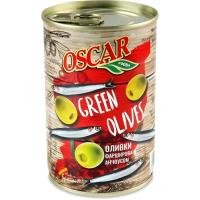 Овощная консервация Oscar foods Оливки фаршированные анчоусом 300 г Фото