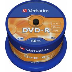 Диск DVD Verbatim 4.7Gb 16X CakeBox 50шт Фото
