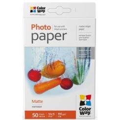 Фотобумага ColorWay 10x15 190г matte, 50с Фото