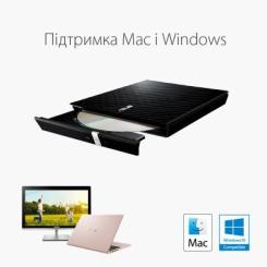 Оптический привод DVD-RW ASUS SDRW-08D2S-U LITE/BLK/G/AS Фото 2