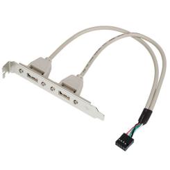 Кабель для передачи данных Atcom косичка (для системної плати), 2xUSB 2.0 Фото