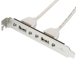 Кабель для передачи данных Atcom косичка (для системної плати), 2xUSB 2.0 Фото 1