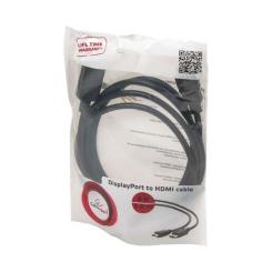 Кабель мультимедийный Cablexpert DisplayPort M to HDMI M 1.8m Фото 2