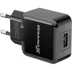 Зарядное устройство Grand-X CH-03B (5V/2,1A) Black Фото