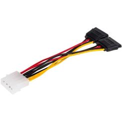 Кабель питания Atcom Molex to 2xSATA 0.2m Фото 1