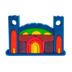 Конструктор Nic деревянный Все в замке синий Фото