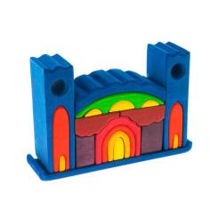 Конструктор Nic деревянный Все в замке синий Фото 1