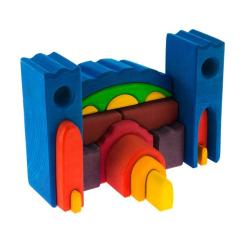 Конструктор Nic деревянный Все в замке синий Фото 2