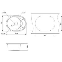 Мойка кухонная Minola MOG 1145-58 Антик Фото 1