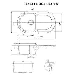Мойка кухонная Perfelli IZETTA OGI 114-78 LIGHT BEIGE Фото 5