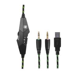 Наушники Gemix N2 LED Black-Green Gaming Фото 3