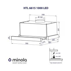 Вытяжка кухонная Minola HTL 6615 WH 1000 LED Фото 8