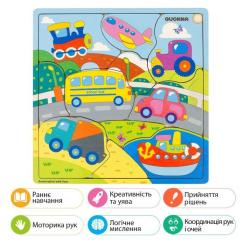Развивающая игрушка Quokka Пазл-мозаика Транспорт Фото 5