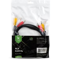 Кабель мультимедийный Vinga 3xRCA M to 3xRCA M 1.8m Фото 3