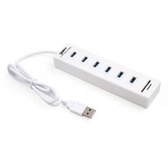 Концентратор Vinga 6xUSB2.0 + card-reader with switch 0.8m Фото 1