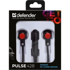 Наушники Defender Pulse 428 Black Фото 2