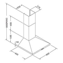 Вытяжка кухонная Pyramida KSX 60 BL Фото 1