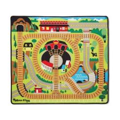 Детский коврик Melissa&Doug Железная дорога с паровозиками Фото