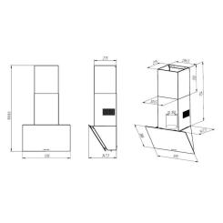 Вытяжка кухонная Pyramida BS 60 (1000) M BL Фото 9