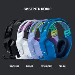 Наушники Logitech G733 Lightspeed Wireless RGB Gaming Headset White Фото 6