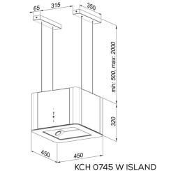 Вытяжка кухонная Kernau KCH 0745 W ISLAND Фото 1