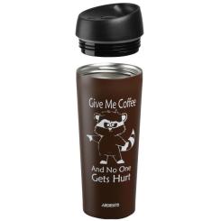 Термокружка Ardesto Coffee Time Raccoon 450 мл Brown Фото 1