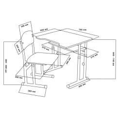 Парта со стулом Sector Нежность трансформер Фото 9